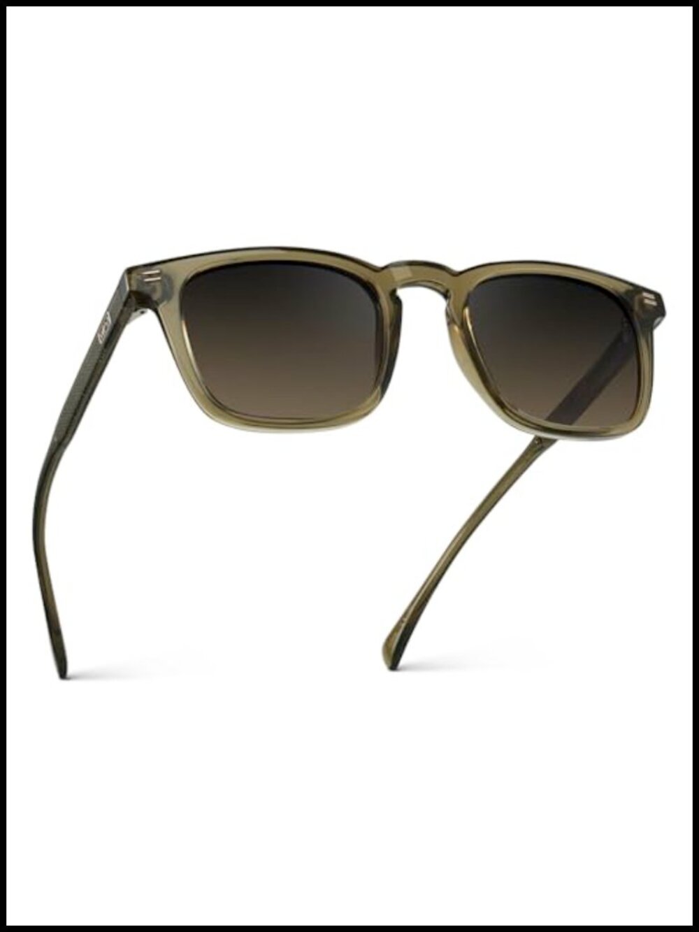 Polarized Rectangular Sunglasses Acetate TR90 UV Protection